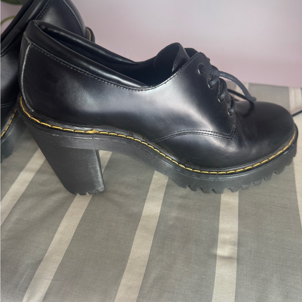 Dr. Martens Black Platform 4-hole Lace-Up Shoes - Picture 5 of 11